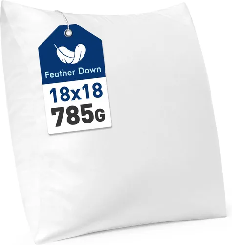 Vista 12 de MIULEE - Relleno de almohada de 12x16 pulgadas con plumas y plumón, almohada esponjosa y cómoda con tela de algodón para cama, sofá y sillón