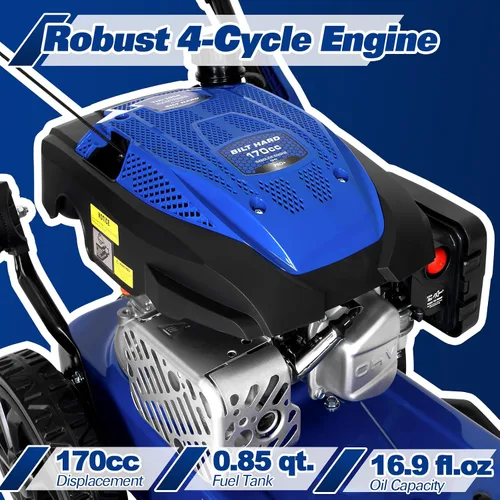 Vista 3 de BILT HARD Cortadora de hilo autopropulsada, cortador de cepillo de gas de 4 ciclos de 170 cc, diámetro de corte de 22 pulgadas, ajuste de altura