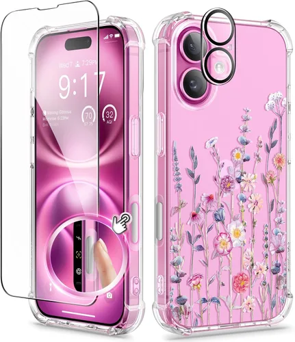 Vista 33 de GVIEWIN - Funda para iPhone 11 con protector de pantalla + protector de lente de cámara, cubierta protectora transparente suave de poliuretano