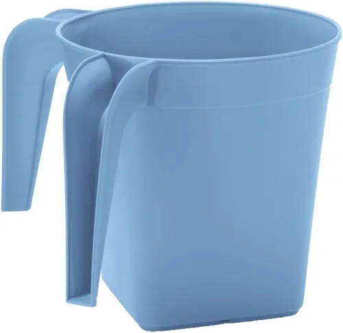 Vista 13 de YBM Home Vaso cuadrado de plástico para lavar a mano, de larga duración, para lavado ritual de manos, 1332Beige