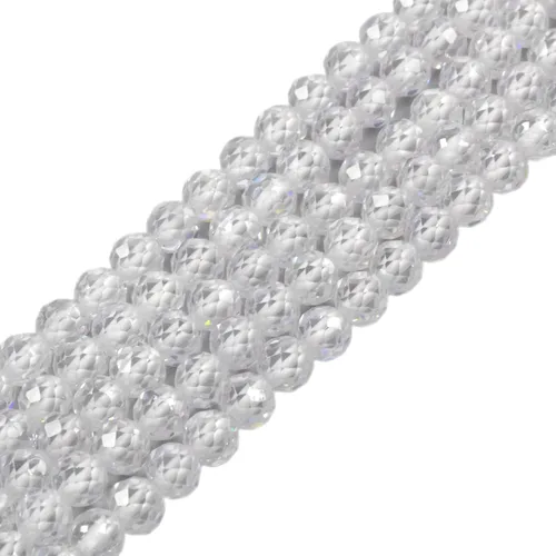 Vista 13 de Cuentas Redondas Facetadas de Ópalo Verde de 4 mm Sueltas de 16 Pulgadas para Hacer Joyas