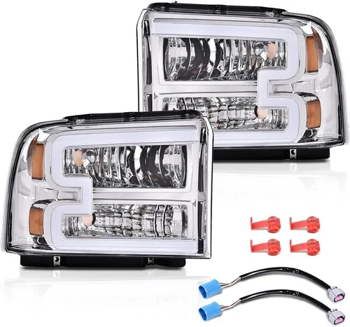 Vista 16 de GRAND ORANGE - Juego de faros delanteros, compatible con Ford F250 F350 F450 F550 1999-2004, para Ford Excursion 2000-2004, lado del conductor