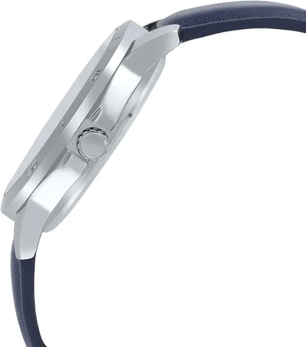 Vista 2 de Casio MTP-V004L-2B Reloj casual de cuero azul con esfera azul para hombre
