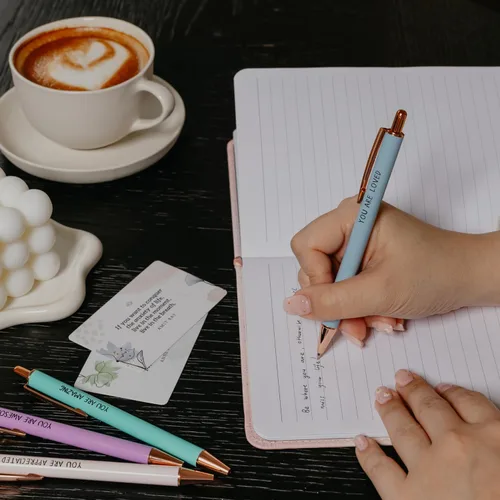 Vista 3 de MESMOS Juego de 6 bolígrafos elegantes de tinta fabricados en Alemania para mujeres, ideas de regalo de agradecimiento para maestras, los mejores