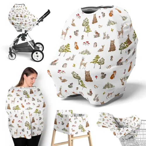 Vista 9 de Sweet Jojo Designs Acuarela dinosaurio dinosaurio niño bebé bebé bebé asiento cubierta lactancia lactancia alta silla carrito de compras cochecito