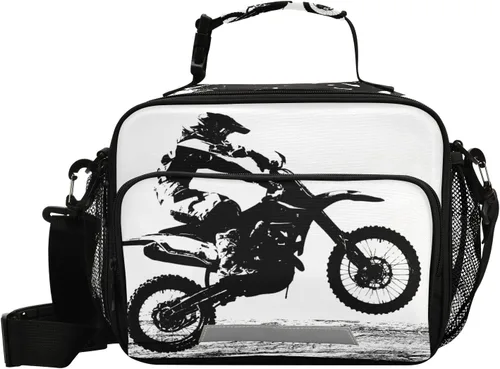 Vista 8 de Bolsa de almuerzo de béisbol aislada, color negro, enfriador, contenedor de alimentos para adultos, hombres y mujeres