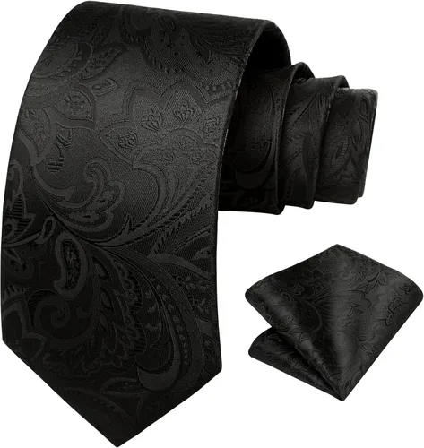 Vista 157 de Corbatas florales tejidas clásicas para hombre, corbata cuadrada de bolsillo, corbatas formales para hombres, boda con pañuelo