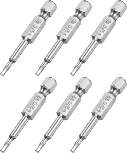 Vista 12 de uxcell Broca de destornillador de cabeza hexagonal magnética de 1/4 pulgadas, vástago hexagonal de 1/4 de pulgada de longitud de 2 pulgadas