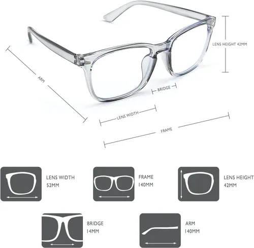 Vista 2 de Paquete de 2 lentes de luz azul para mujeres y hombres, gafas de computadora
