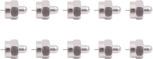 Vista 2 de Tapa coaxial, paquete de 10 terminales de 75 ohmios, tapa tipo F macho Jack Jack Resistor Extremos Cubierta Protectora Impermeable Tapa a Prueba