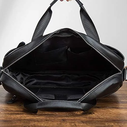 Vista 3 de Genuine Leather Sling Bag for Men Small Shoulder Messenger Pack for Outdoor Travel Business with Gift Box