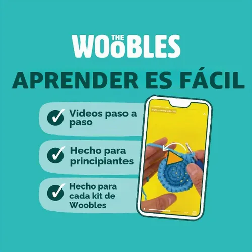 Vista 4 de The Woobles Kit de ganchillo para principiantes (Sebastián el León)
