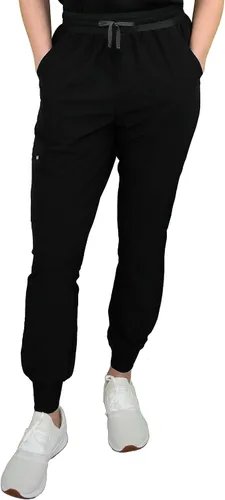 Vista 3 de Green Town Conjunto médico de enfermería con cuello mandarín para mujer GT 4FLEX