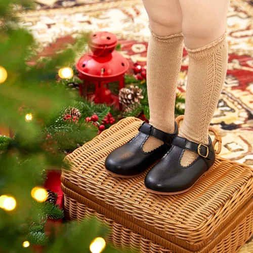 Vista 3 de Felix & Flora Zapatos de vestir planos Oxfords para niña pequeña, zapatos de princesa Mary Jane para fiesta escolar, zapatos de fiesta