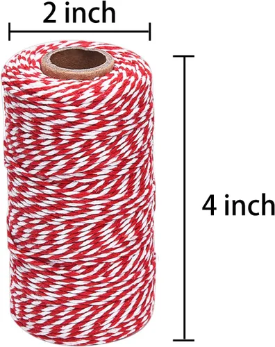 Vista 4 de Sunmns - Cuerda de algodón para envolver regalos, manualidades, 3 rollos, multicolor 2