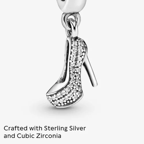 Vista 4 de PANDORA Jewelry Pave Stiletto - Colgante para zapatos de aguja, compatible con Pandora Moments, dije de plata de ley con circonita cúbica, viene