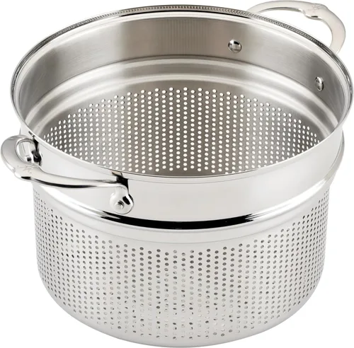 Vista 8 de Hestan Provisiones: sartén antiadherente con revestimiento clásico de 14.5 pulgadas con estante de acero inoxidable