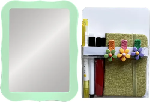 Vista 14 de Kit de accesorios de casillero negro para niñas, artículos esenciales de regreso a clases, 11 piezas, organizador de casillero para trabajo