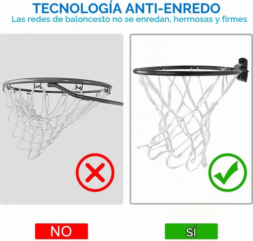 Vista 3 de LAO XUE 2 Pack Mini Basketball Net Replacement,8 Loops Indoor Outdoor Nets,Suitable for Doors and Walls Blanco