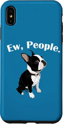 Vista 11 de Funny Mens Womens Kids Cartoon Ew People Bostie Dog Lover Case for iPhone 17