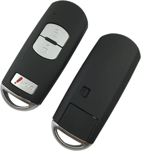 Vista 3 de Funda de repuesto para llavero Mazda sin llave, funda para llavero de automóvil con hoja sin cortar en blanco, Botón 3