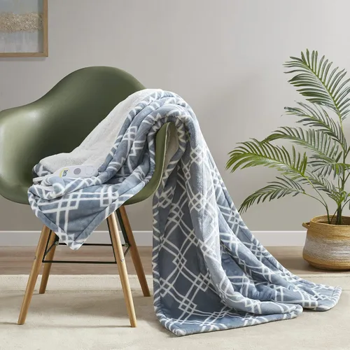 Vista 31 de Serta - Manta de vellón sherpa reversible, ultrasuave y tejida, manta térmica, manta eléctrica; cómoda, agradable y abriga y protege del frío