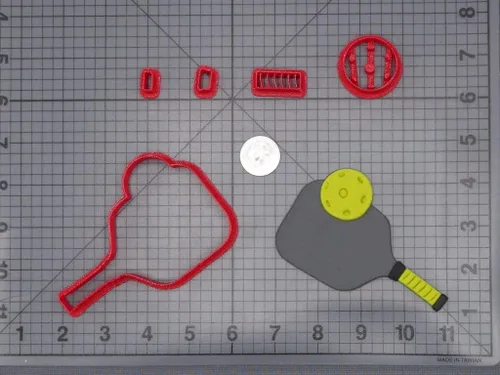 Vista 2 de Generic Juego de cortador de galletas de paleta de pickleball con bola (5 piezas)