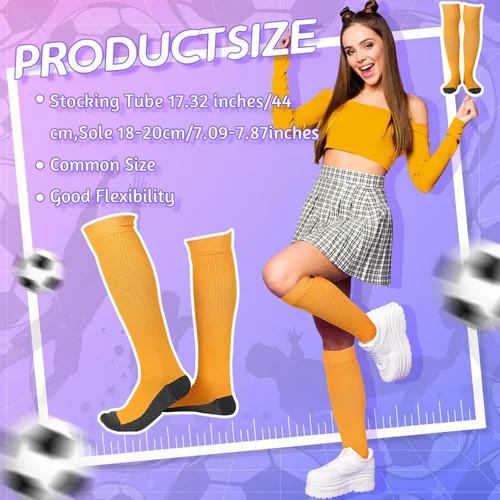 Vista 2 de 6 pares de calcetines de fútbol para hombre, calcetines atléticos de sóftbol, unisex, suela gris, calcetines de béisbol para la escuela de fútbol
