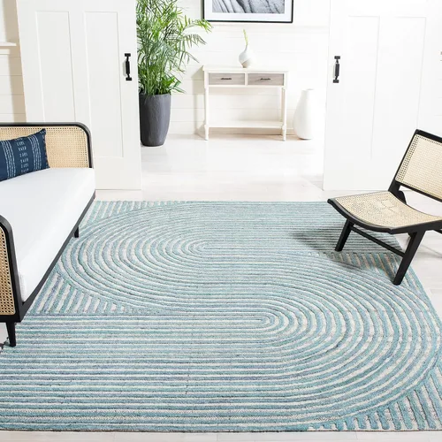 Vista 15 de SAFAVIEH South Hampton Collection - Alfombra decorativa, 2 x 3 pies, color beige, lana abstracta hecha a mano, ideal para zonas de alto tráfico