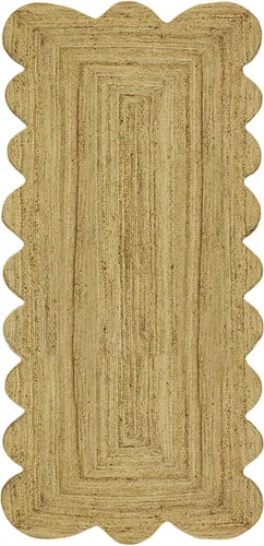 Vista 12 de Chindi - Alfombra de yute de algodón de 2 x 6 pulgadas, diseño de código de capa multicolor, gruesa de 0.27 pulgadas, alfombra trenzada de tejido