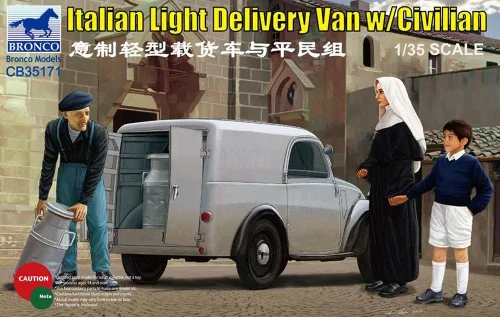 Vista 3 de Unbekannt Bronco 1/35 Van de entrega ligera italiana con CB35171 civil
