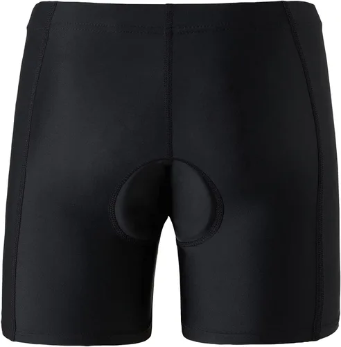 Vista 2 de KID1234 Pantalones de ciclismo para niños, pantalones cortos acolchados 3D, pantalones cortos de ciclismo para niñas, pantalones cortos negros