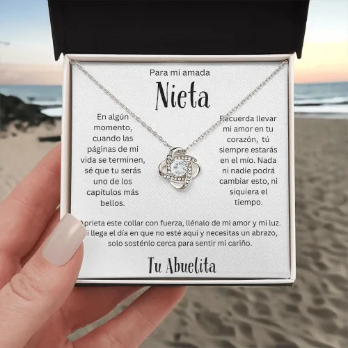 Vista 9 de LEO'S PRINT SHOP Regalo para Nieta de Abuela para Nieta, Regalo Graduación, Confirmación, Collar personalizado, Nieta Cumpleaños, Hermosa Cadena