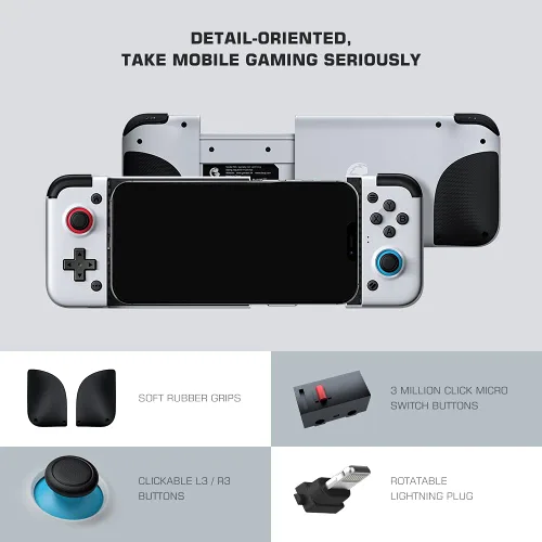 Vista 7 de GameSir X2 Lightning Mobile Gaming Controller controlador de teléfono para iPhone iOS controlador de juego móvil inalámbrico Grip Support Xbox Game