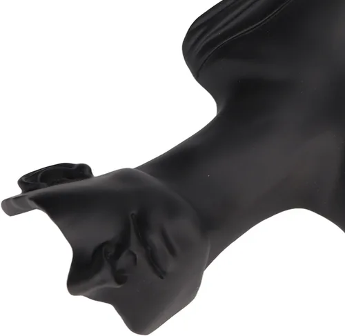 Vista 6 de Earring Mannequin Holder, Jewelry Display Stand, Resin Bust Necklace Display with Large Space, Lightweight Elegant Black Mannequin Stand for Store