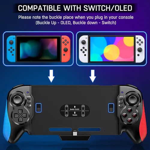 Vista 5 de Controlador de interruptor para Nintendo SwitchOLED controlador de Joypad de una pieza de repuesto para Nintendo Switch Pro control remoto