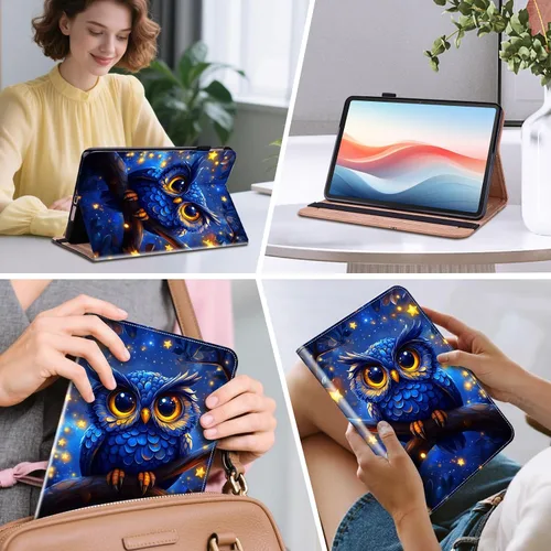 Vista 5 de Funda para Samsung Galaxy Tab S5e 10.5 2019 Modelo SM-T720/T725/T727 Tablet con Soporte para Lápiz, Cubierta de Diseño de Billetera con Soporte