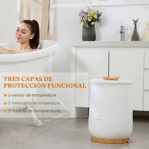 Vista 6 de Keenray Calentador de toallas, cubo calentador de toallas de lujo, calentador de toallas grande para baño, apagado automático, se adapta a hasta dos