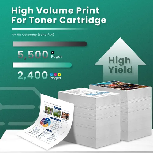 Vista 3 de GREENBOX Cartucho de tóner remanufacturado 6510/6515 106R03480 106R03690 106R03691 106R03692 para Xerox Phaser/WorkCentre 6510DNI 6510DN 6510N