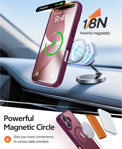 Vista 34 de FNTCASE Funda para Motorola Moto G-Stylus-5G-2025: Funda magnética translúcida mate a prueba de golpes para Moto G Stylus 2026, funda protectora