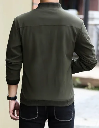 Vista 4 de Lentta - Chaqueta Bomber de Ajuste Delgado y Ligera de Softshell para Hombre, Chaquetas de Otoño para Hombre