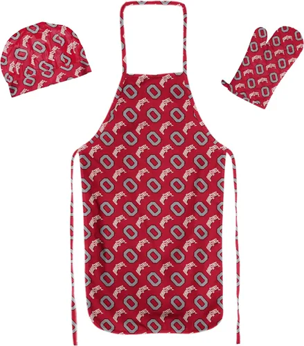 Vista 5 de Northwest NCAA unisex-adult 3-piece Apron, Oven Mitt and Chef Hat Set