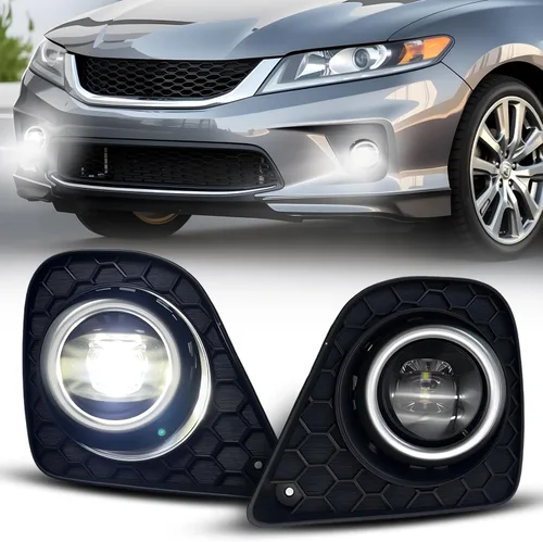 Vista 18 de Luces antiniebla de conducción compatibles con lámparas de parachoques delantero Honda CRV 2007 2008 2009 con bombillas halógenas H11 de 12 V 55 W