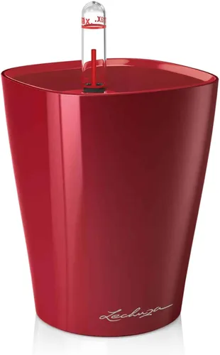 Vista 4 de Lechuza 14949 Mini Deltini - Maceta de riego automático para uso en interiores y exteriores, 4 x 4 x 5 pulgadas, color carbón