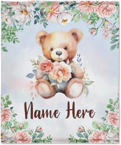 Vista 21 de Manta personalizada con nombre, suave, acogedora y ligera, con nombre para sofá o cama, regalo personalizado, unisex, tamaño XS, 40 x 30 pulgadas