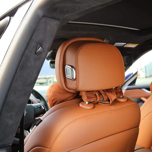 Vista 5 de YIWANG ABS cromo asiento cabeza almohada cromo cubierta 4 unids para Maserati Levante para Quattroporte