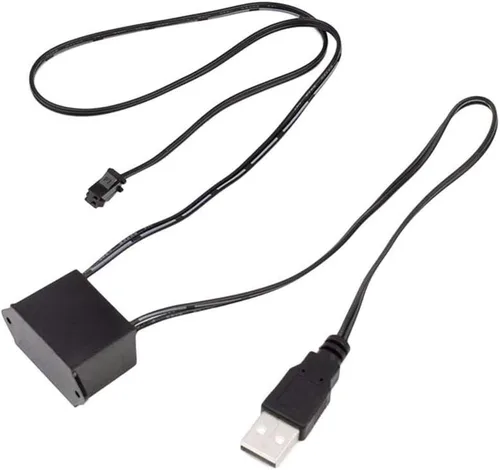 Vista 4 de ABALDI USB El Wire 2M/6FT 5V Neon Glowing Strobing Alambre Electroluminiscente para Decoraciones De Jardín - Azul
