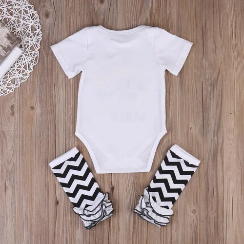 Vista 3 de Conjunto de 3 estilos para bebé recién nacido, con estampado de letra y texto "I'm Daddy" Girl