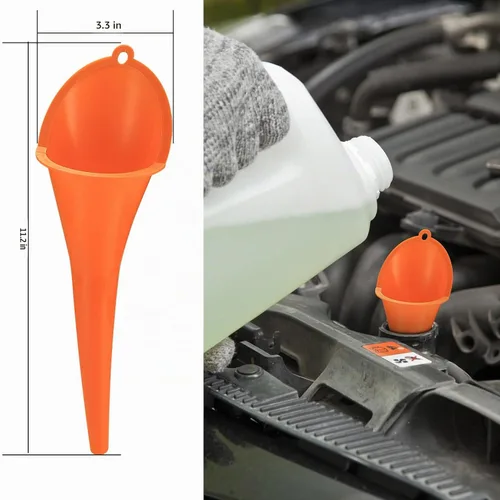 Vista 4 de Juego de embudos automotrices de 6 piezas, embudos de combustible de boca ancha, embudo de aceite automotriz