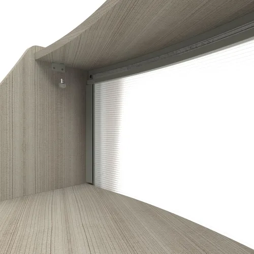Vista 10 de Linea Italia Oficina curvada, transparente, fácil de montar, mostrador de recepción de 3 paneles para vestíbulo, salón, 142 x 71 pulgadas